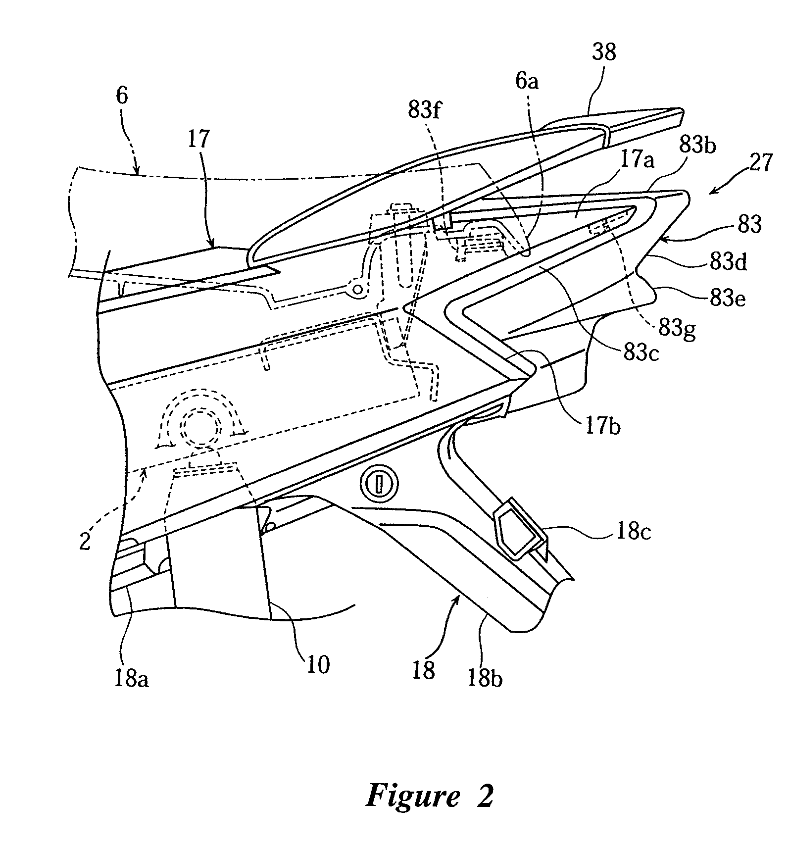 Vehicle light unit with shadow casting feature