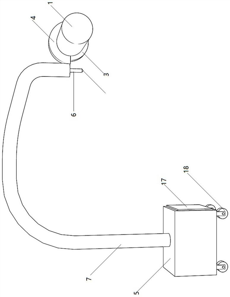 A slag cleaning device for grid welding port