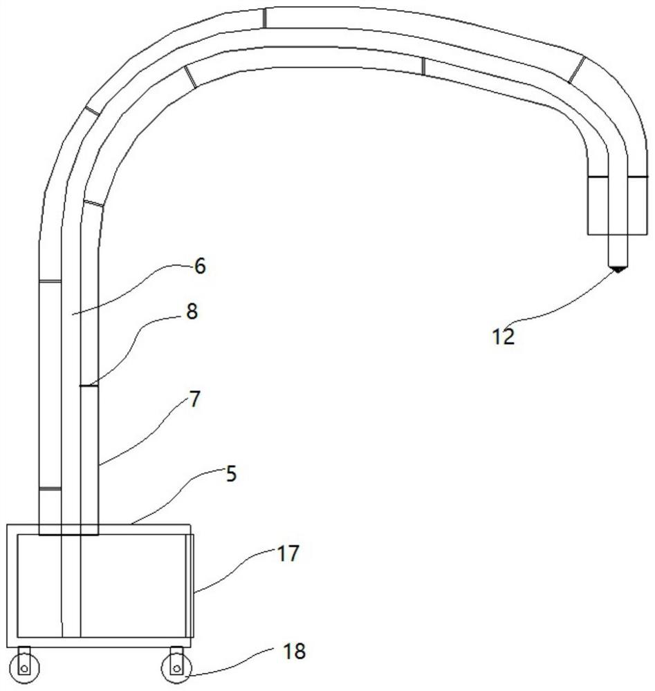 A slag cleaning device for grid welding port