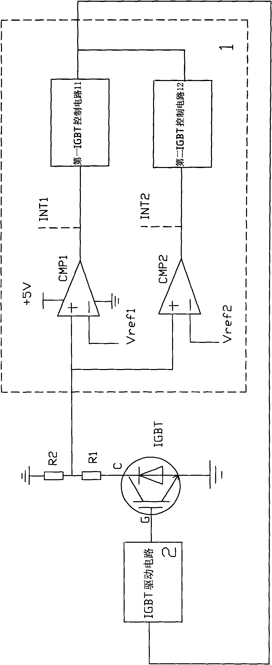 Monitoring method of IGBT collector overvoltage double protection