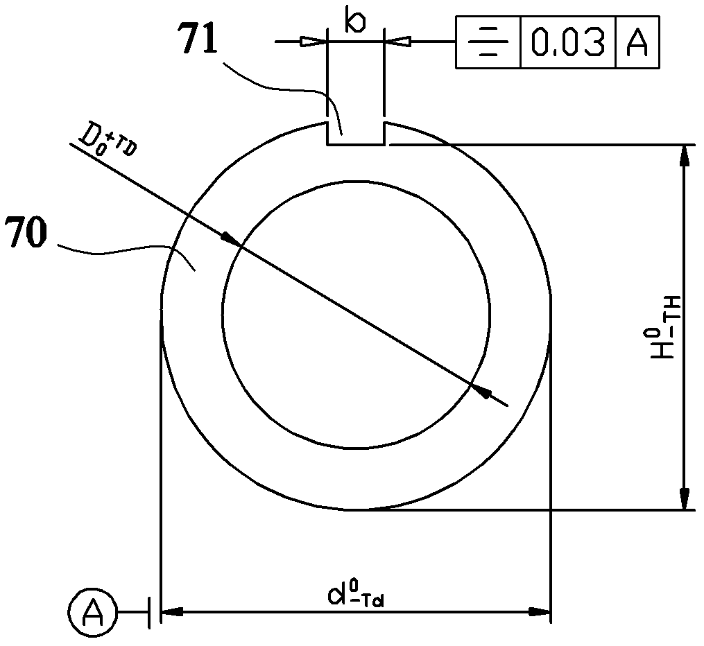 Device and method for implementing zero theoretical locating errors of key slot dimensions in shaft