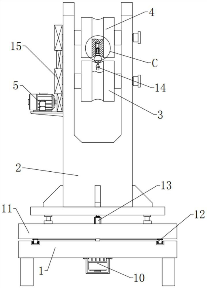A conveying device for the production of metal wire