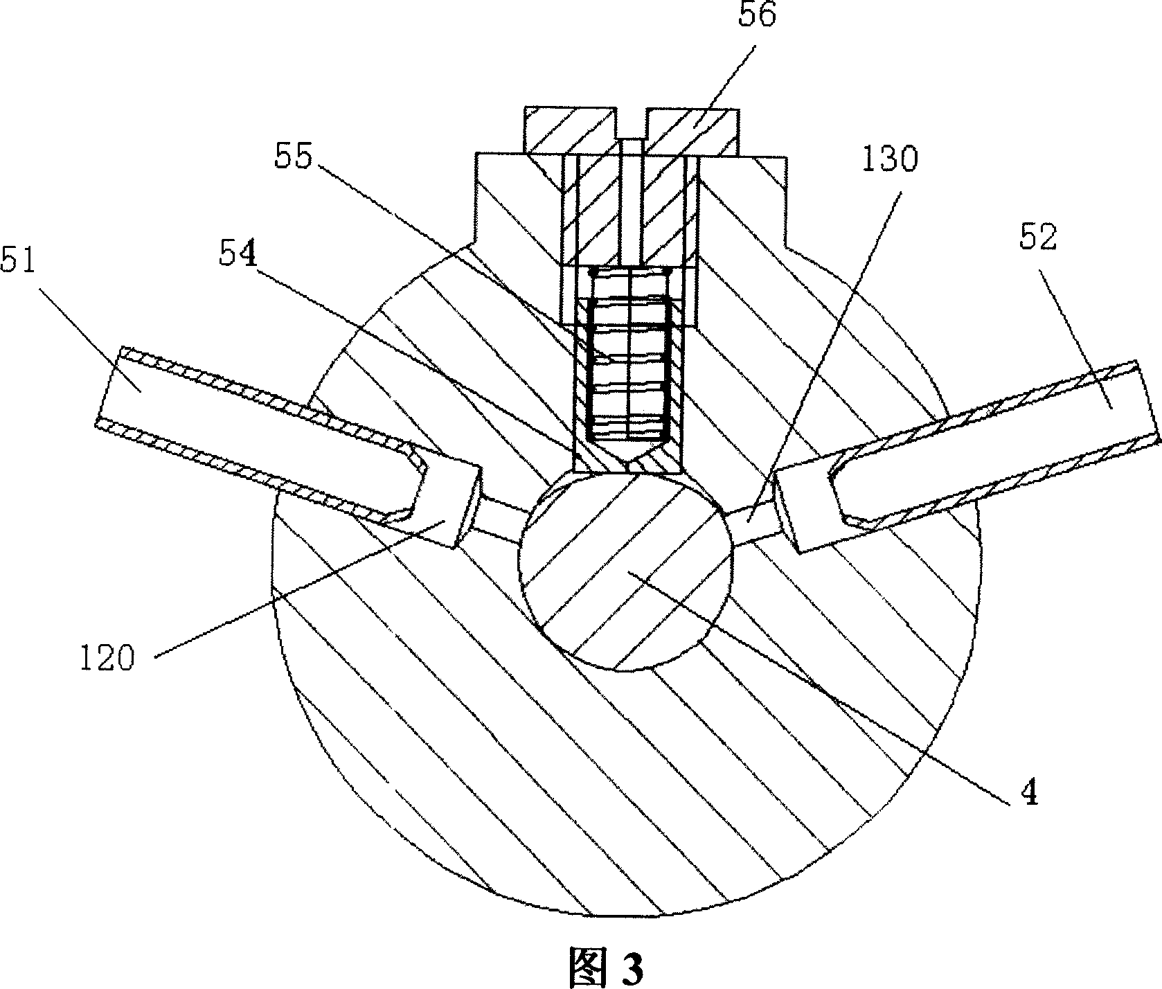 Oil returning device for stem part of electronic patterning machine