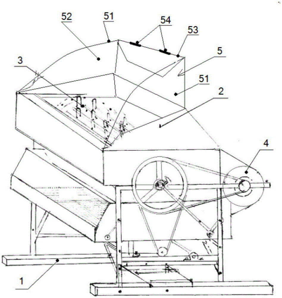 Anti-grain splashing threshing machine