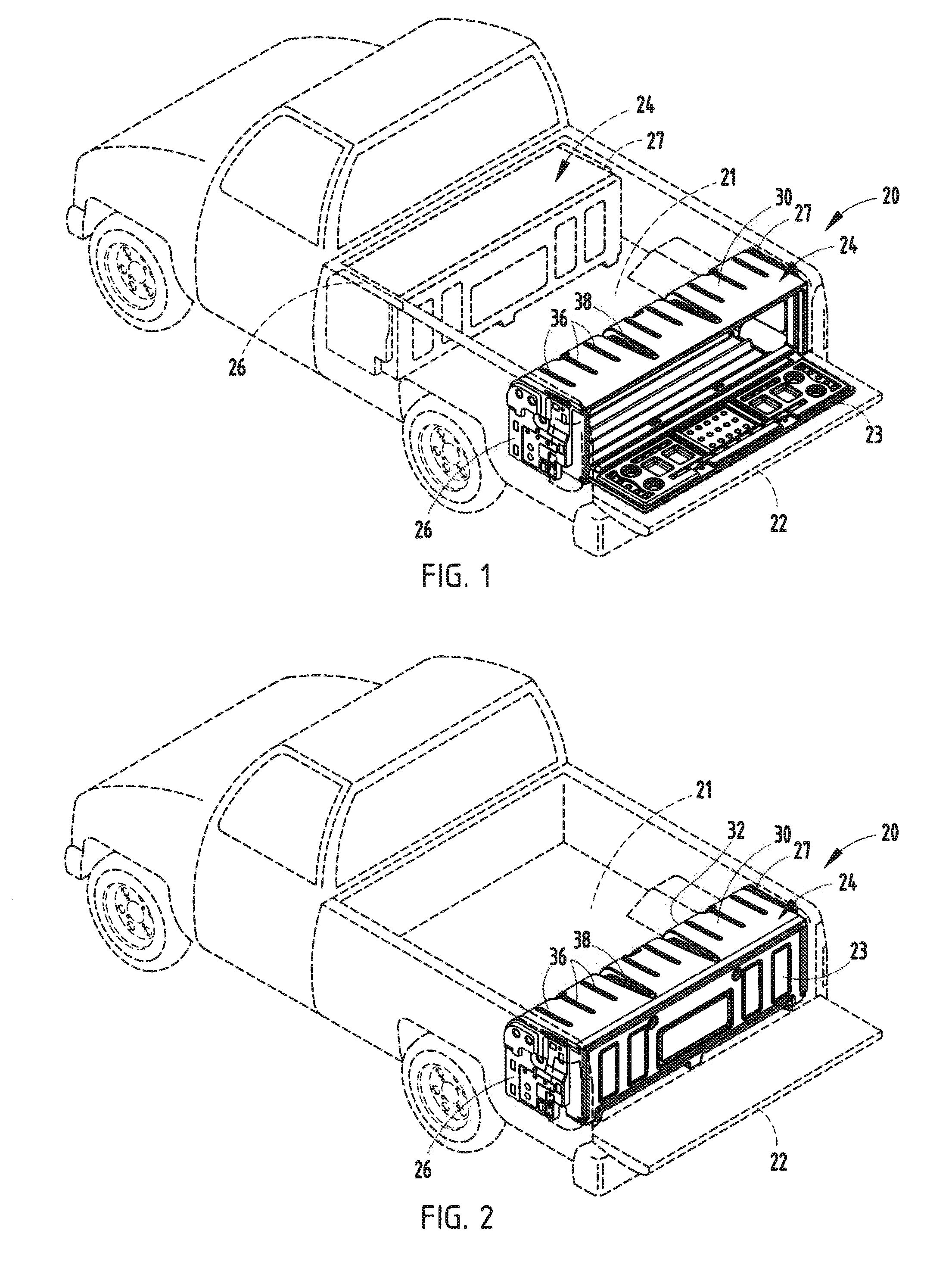 Storage unit for truck beds