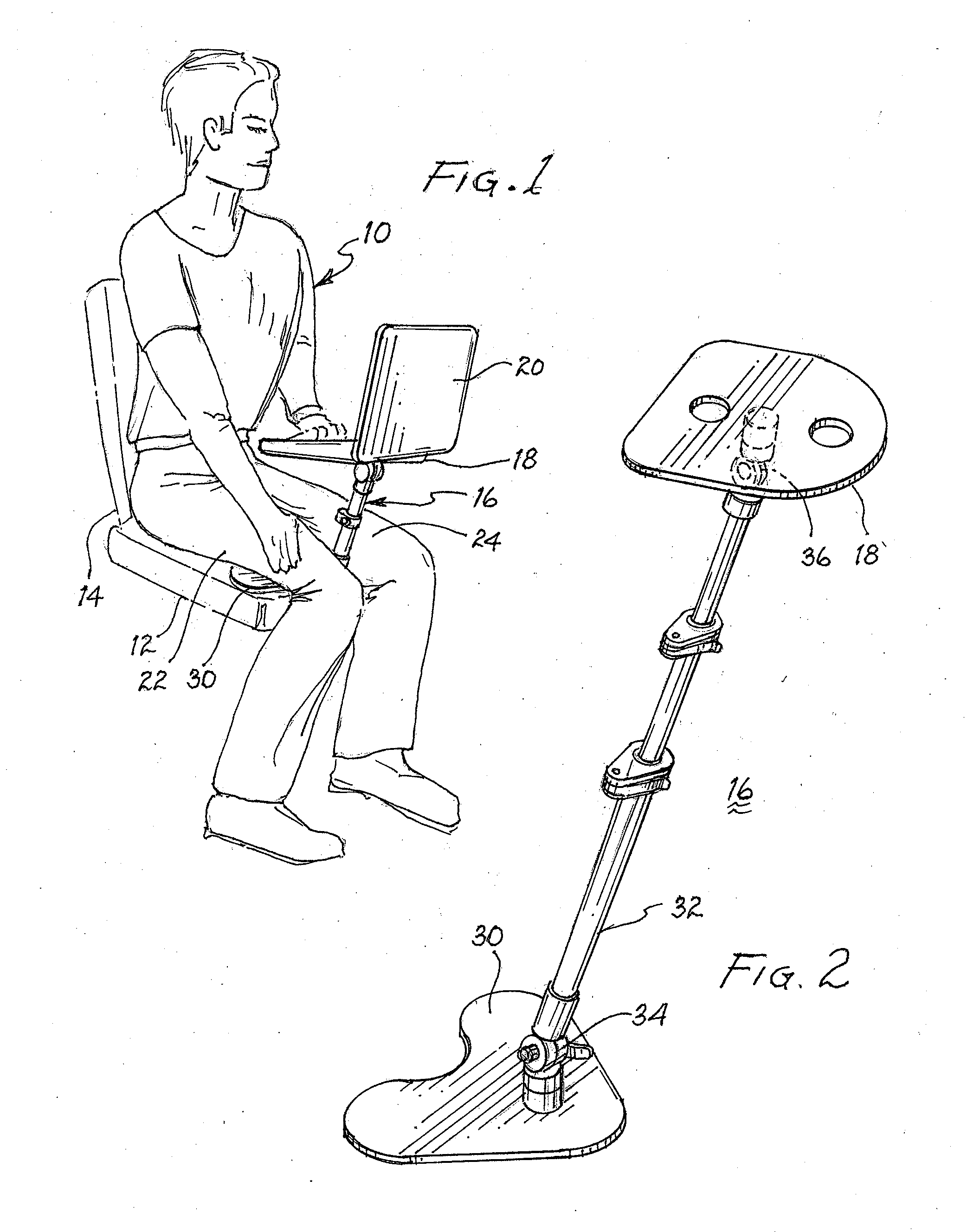 Headrest and work surface apparatus
