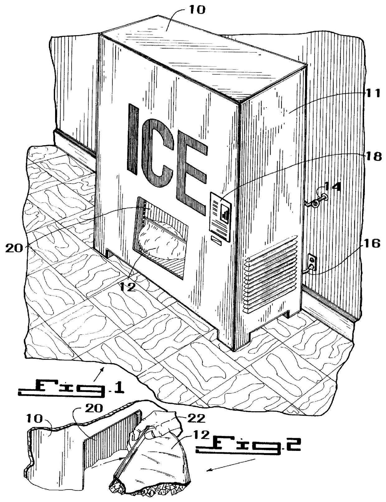 Ice making and bagging vending machine
