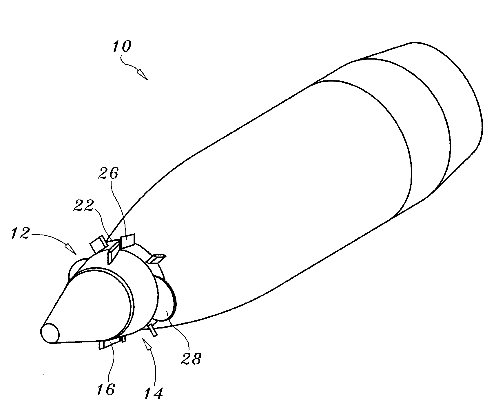 Trajectory modification of a spinning projectile
