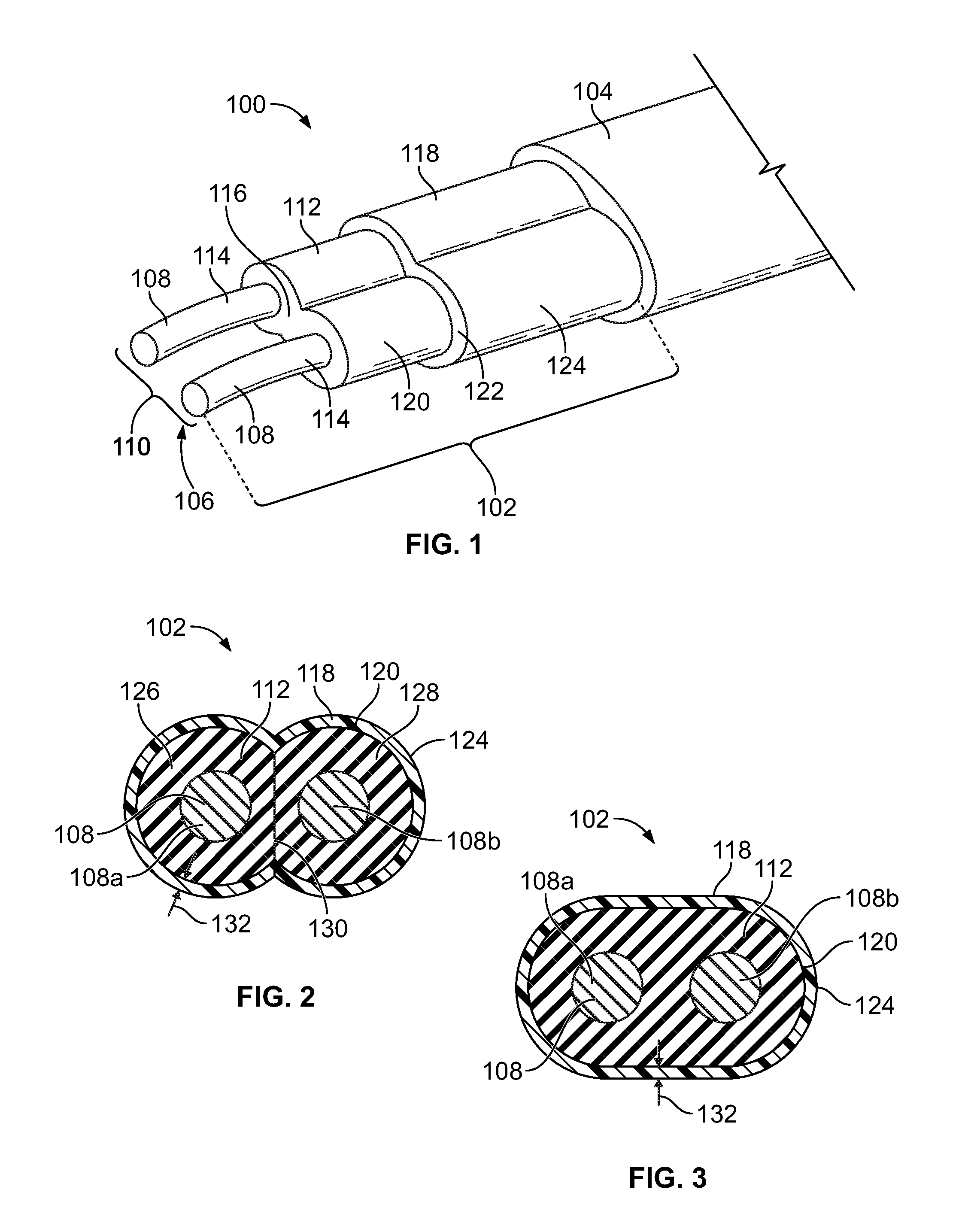 Electrical cable with shielded conductors