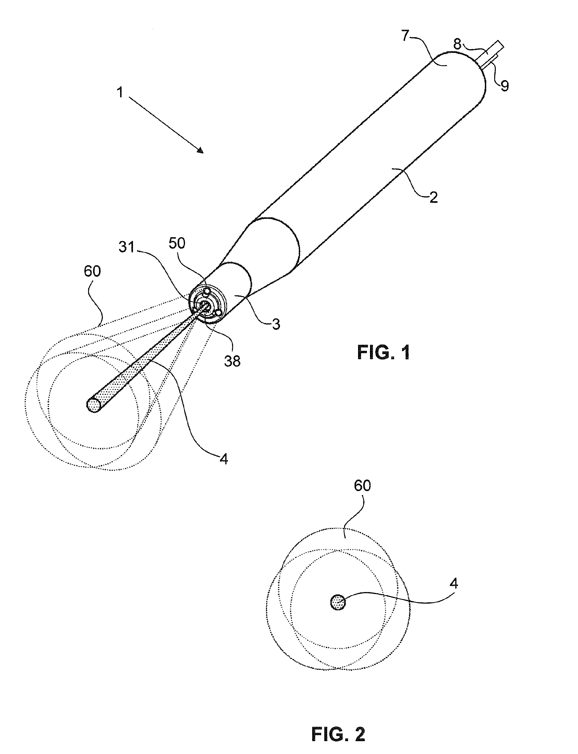 Handpiece for treating wounds