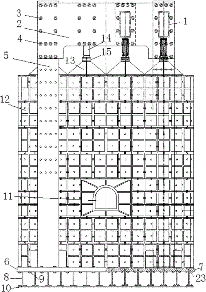 Ultra-large type geotechnical engineering three-dimensional model test system