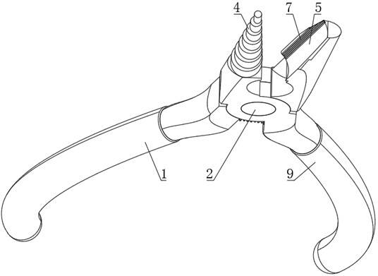 Wire circle-bending pliers