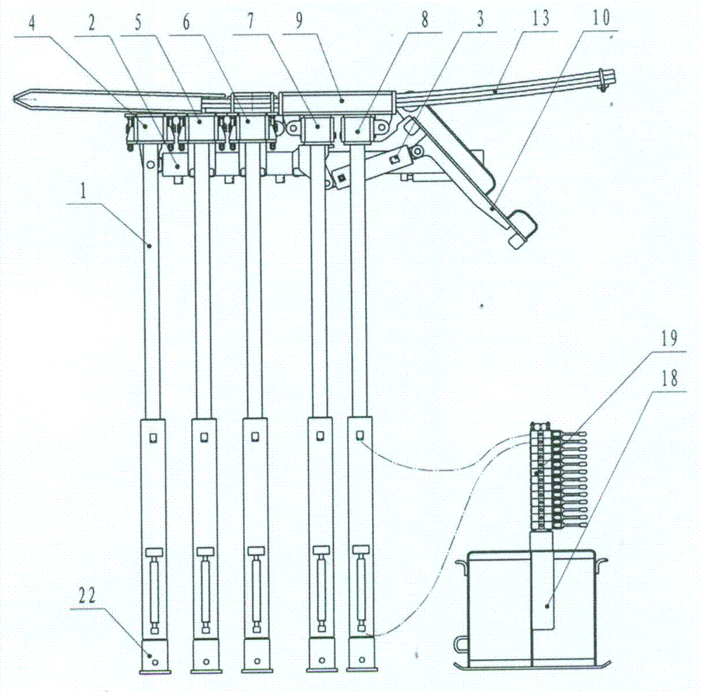 Telescopic tunneling immediate support device