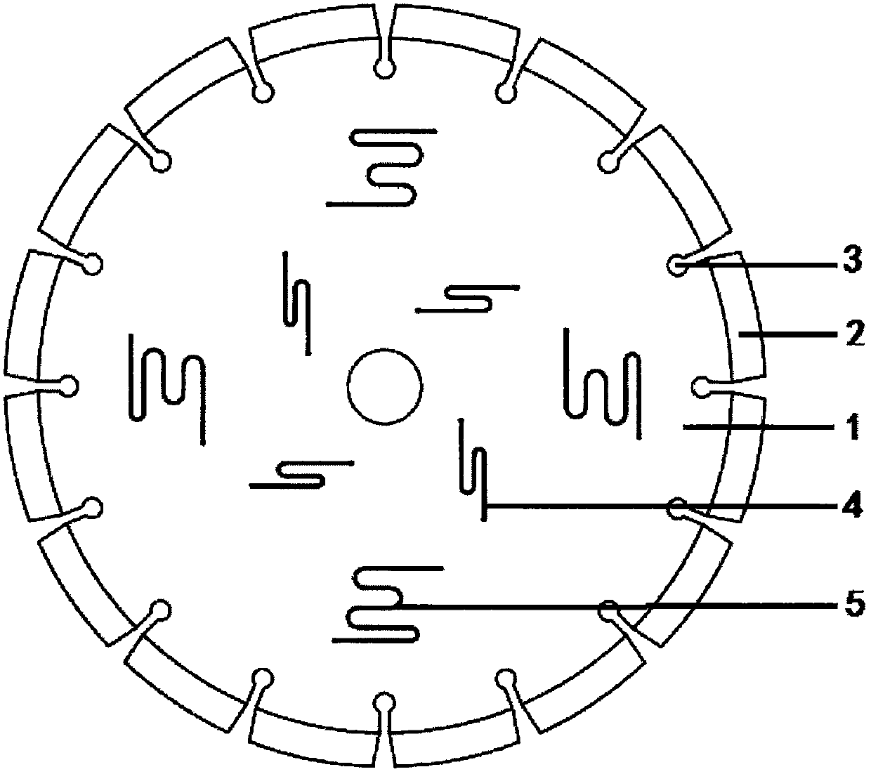 Low noise diamond saw blade