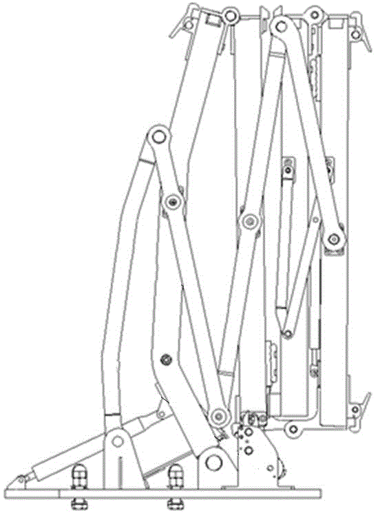 Locking mechanism used for urban rail vehicle emergency evacuation ramp