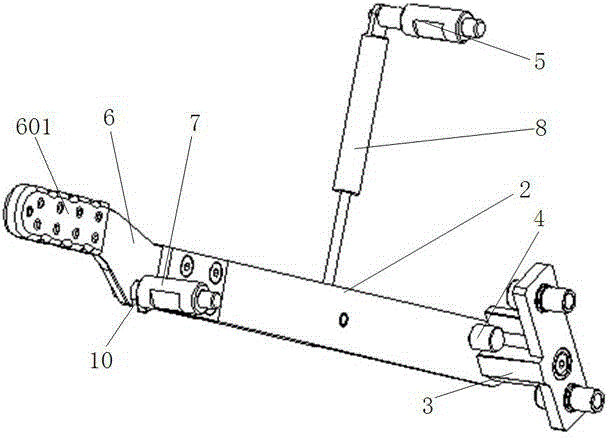 Locking mechanism used for urban rail vehicle emergency evacuation ramp