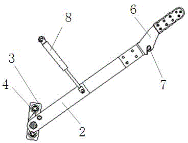 Locking mechanism used for urban rail vehicle emergency evacuation ramp