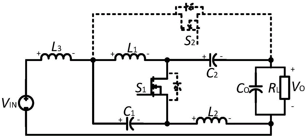 Quasi Z-source buck DC-DC conversion circuit