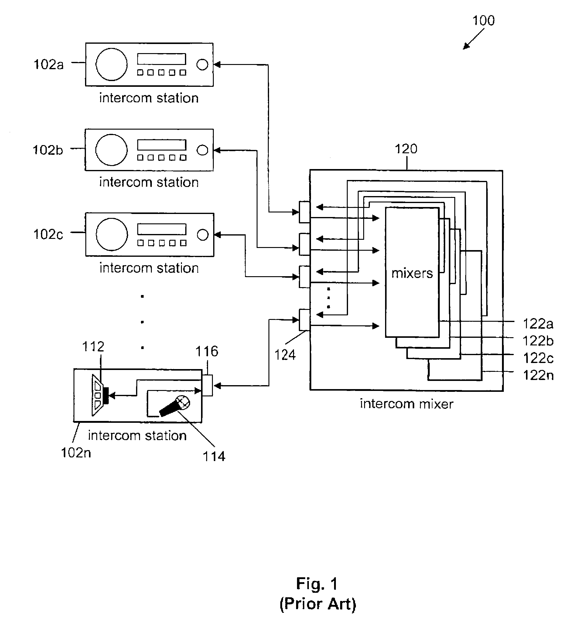 Scalable, distributed architecture for fully connected network intercom system