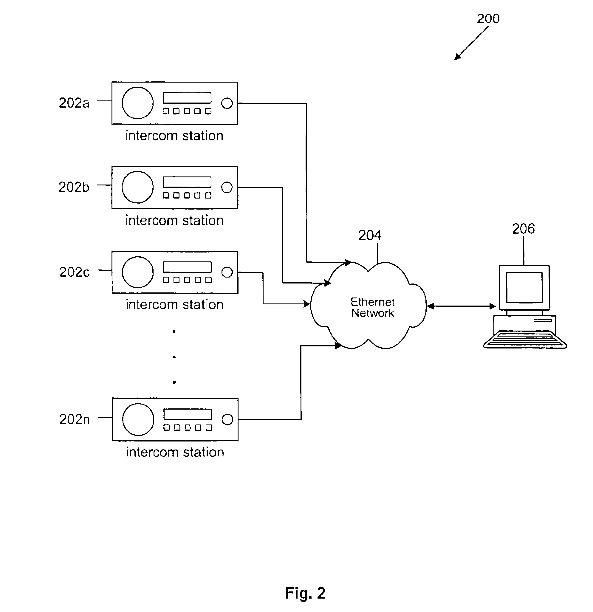 Scalable, distributed architecture for fully connected network intercom system
