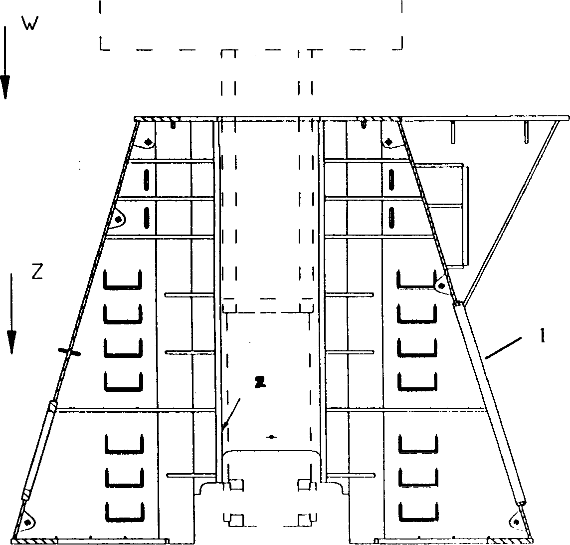 Low-speed diesel-engine frame guide-board reception cutter processing method