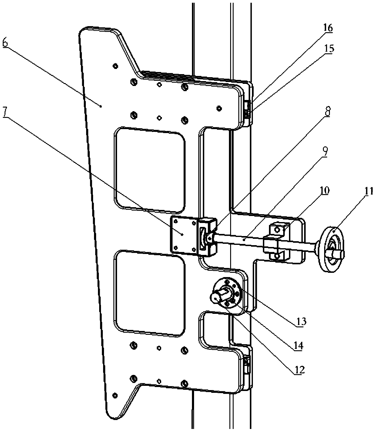 Movable mechanism used for wallboard positioning and pressing and application method thereof