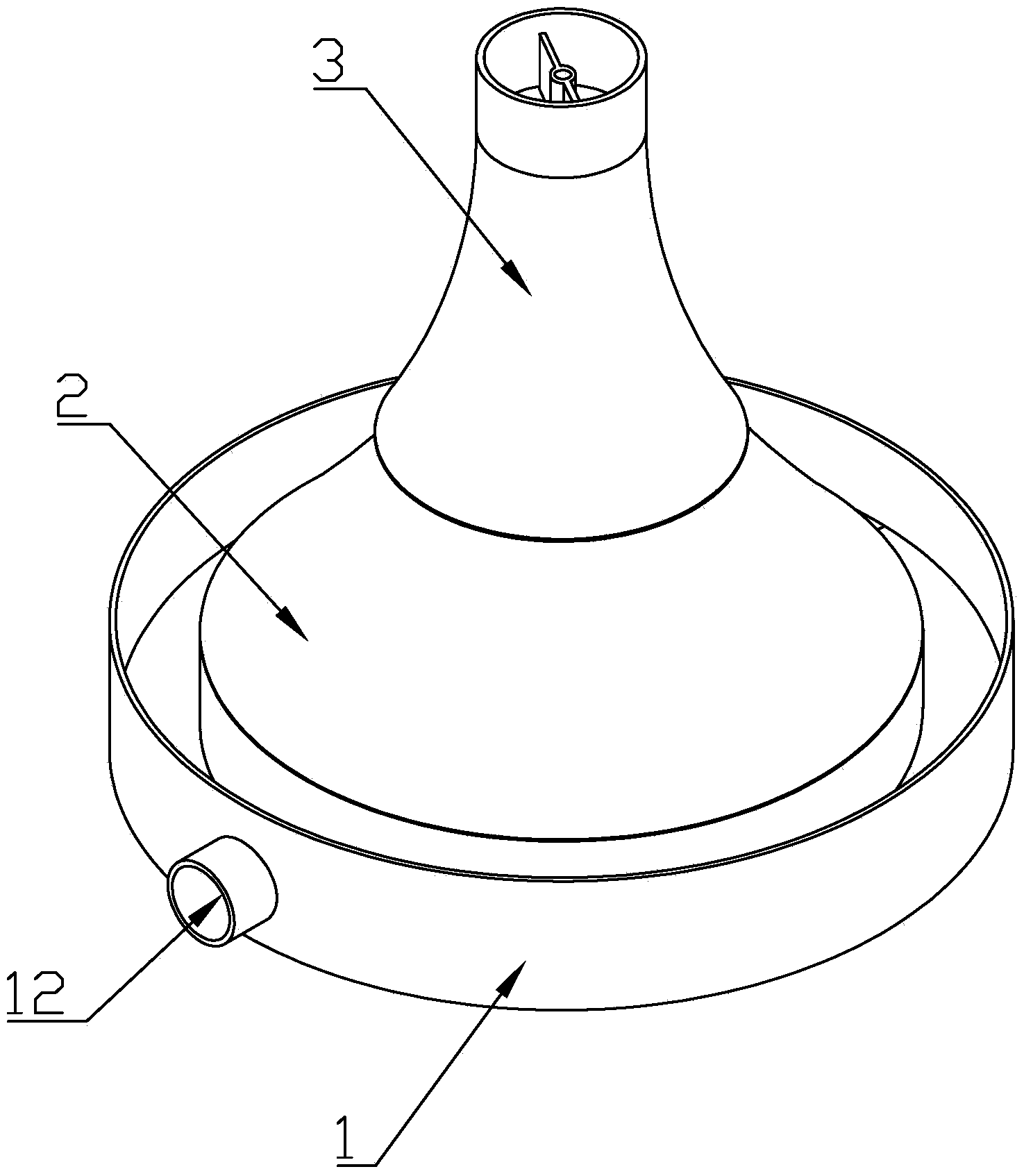 Conical solid-liquid separator