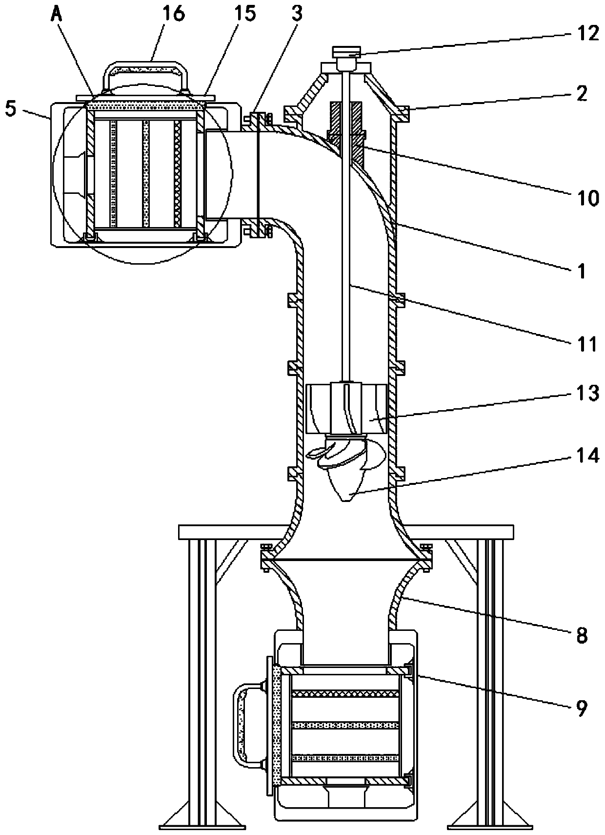 Axial flow pump with good sealing effect and unidirectional flow limiting
