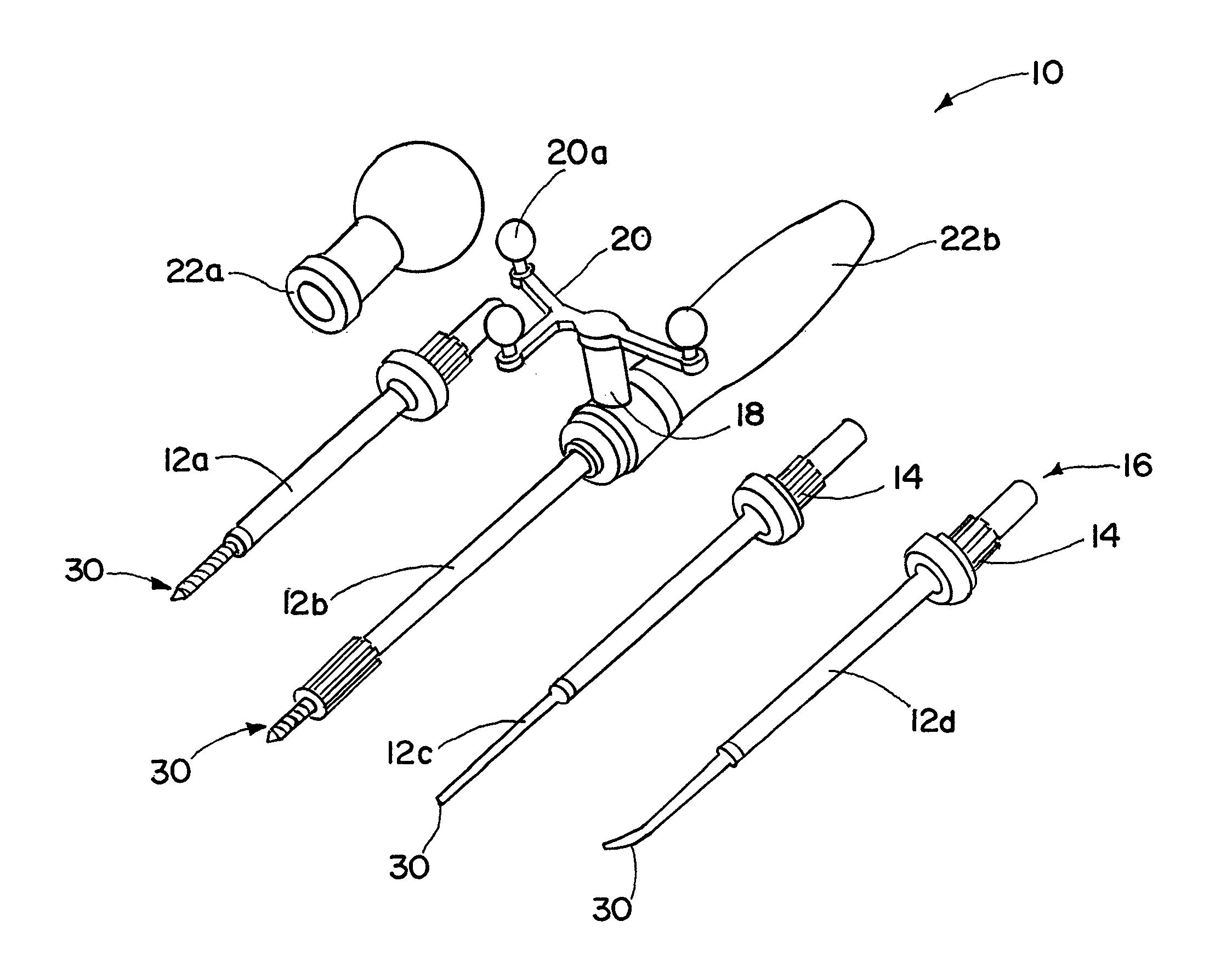 Universal instrument or instrument set for computer guided surgery