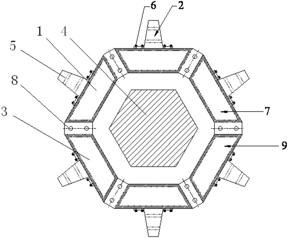 An energy-dissipating rotatable anti-ship device with finned plates