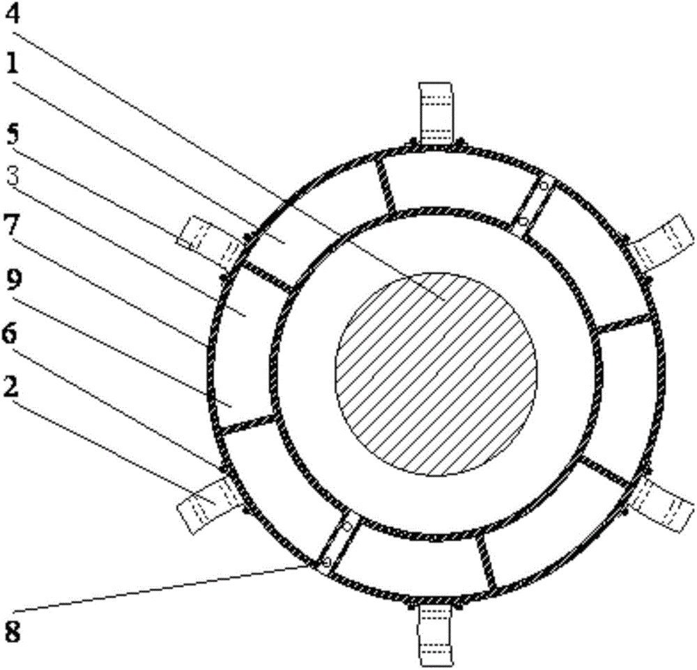 An energy-dissipating rotatable anti-ship device with finned plates