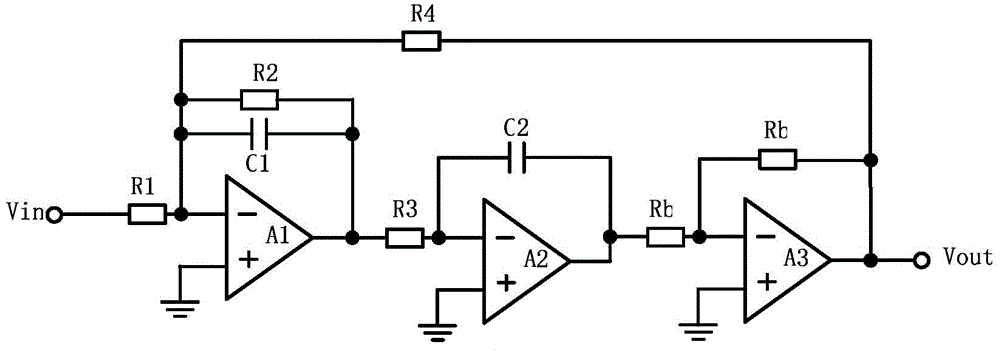 Biquad active rc filter circuit and its compensation method