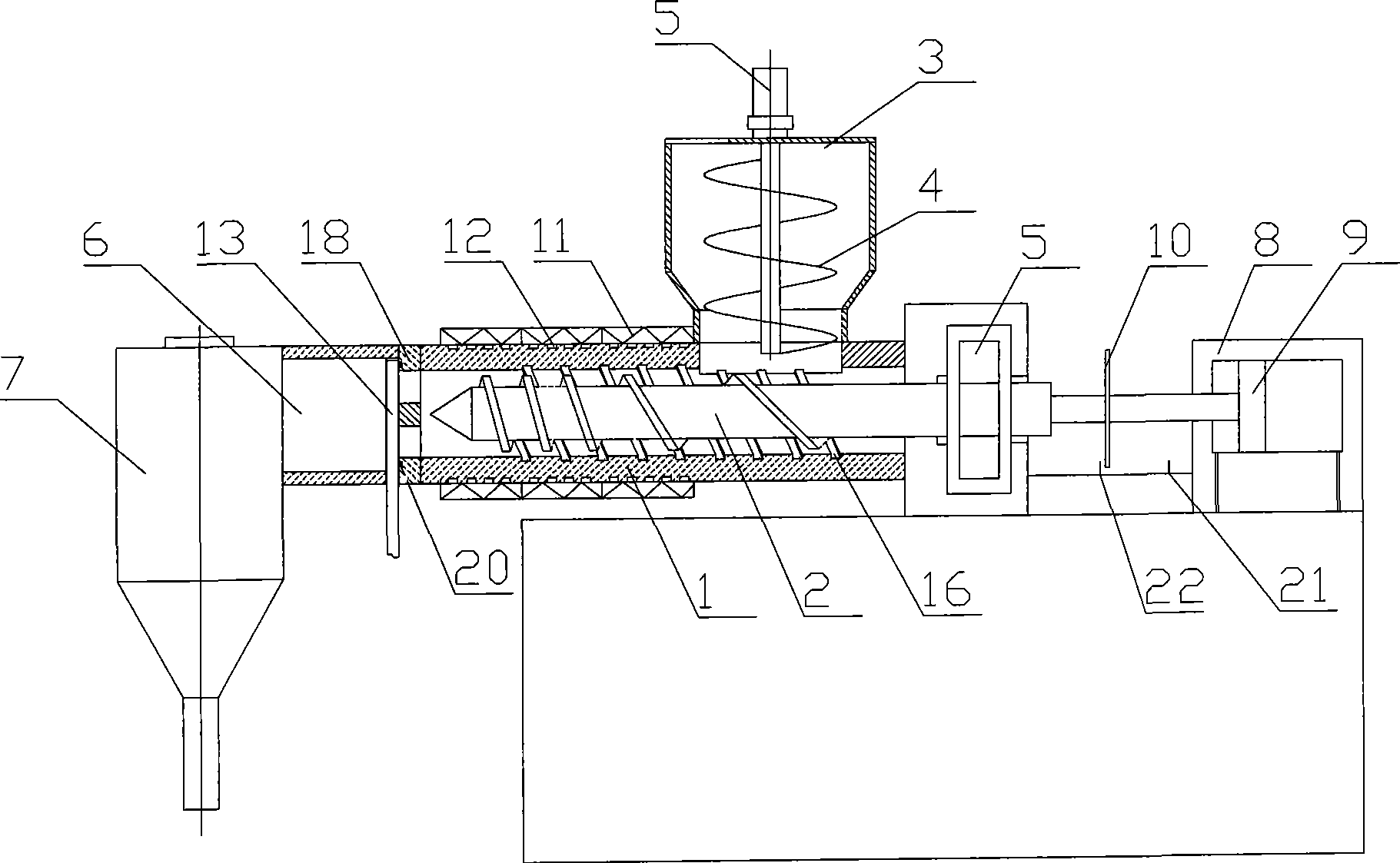 Screw rod injection type plant fibre steam blasting device and method