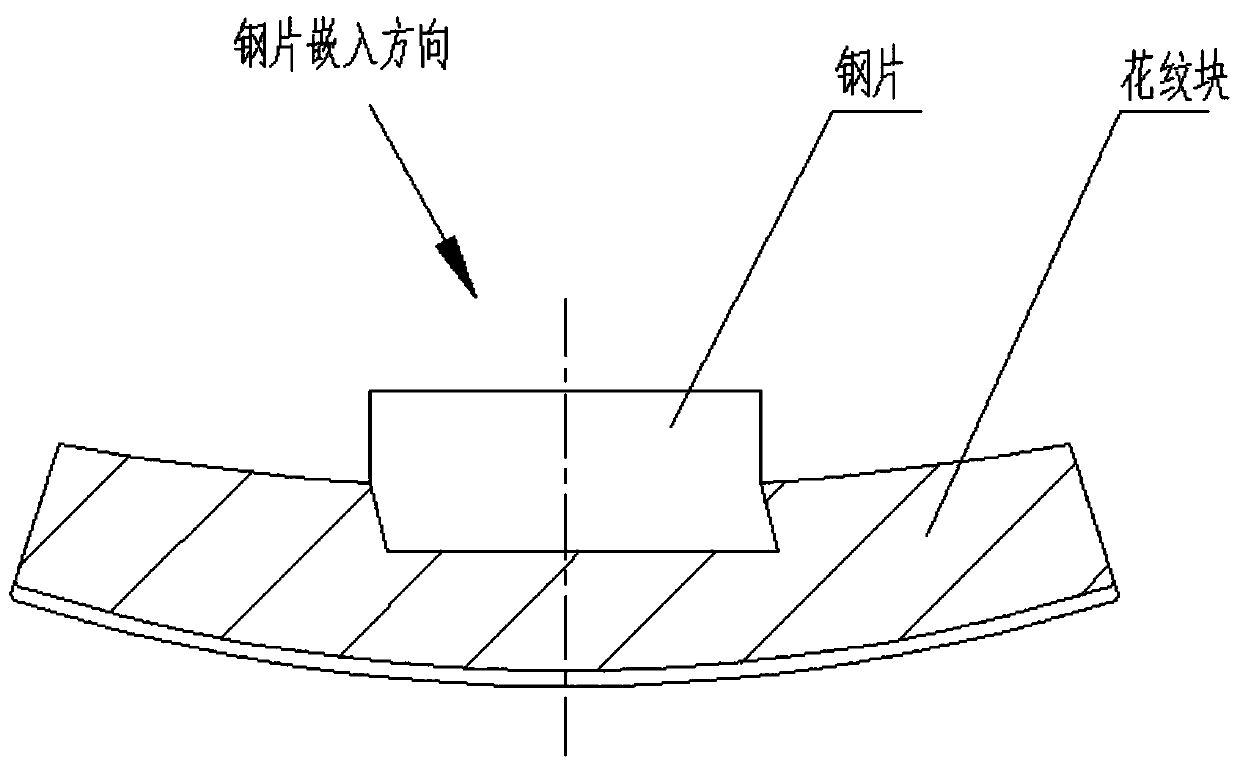 Anti-falling steel sheet structure and steel sheet embedding method