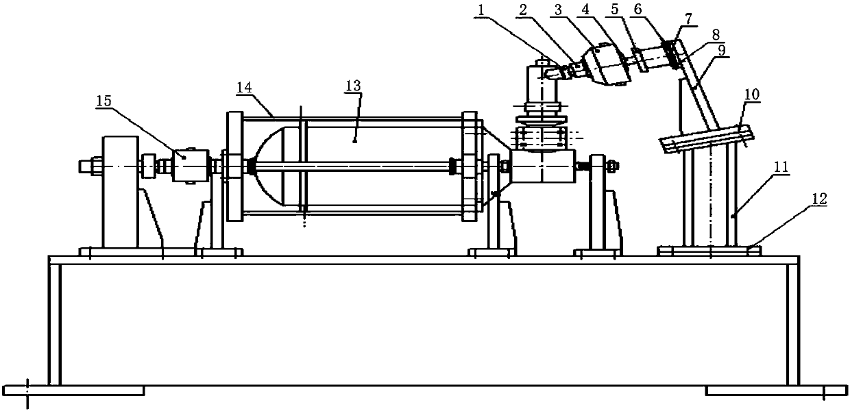 In-situ thrust calibrating device for axial thrust of inclined nozzle