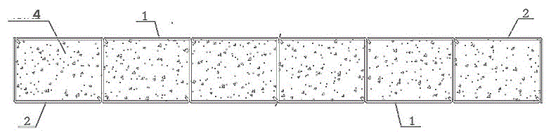 Filling type shear wall welded in staggered mode