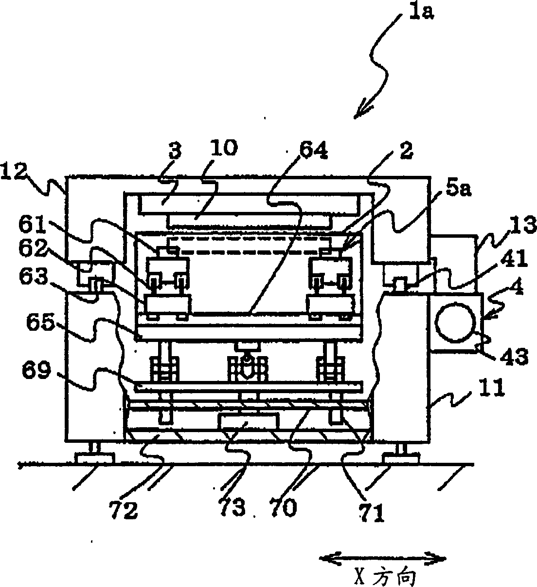 Base plate processing device, coating device and coading method