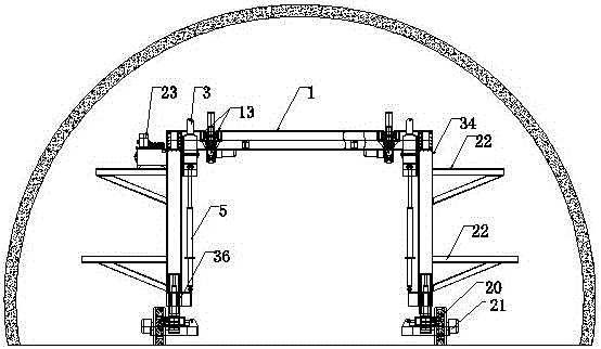 Tunnel steel arch installation machine and its installation method