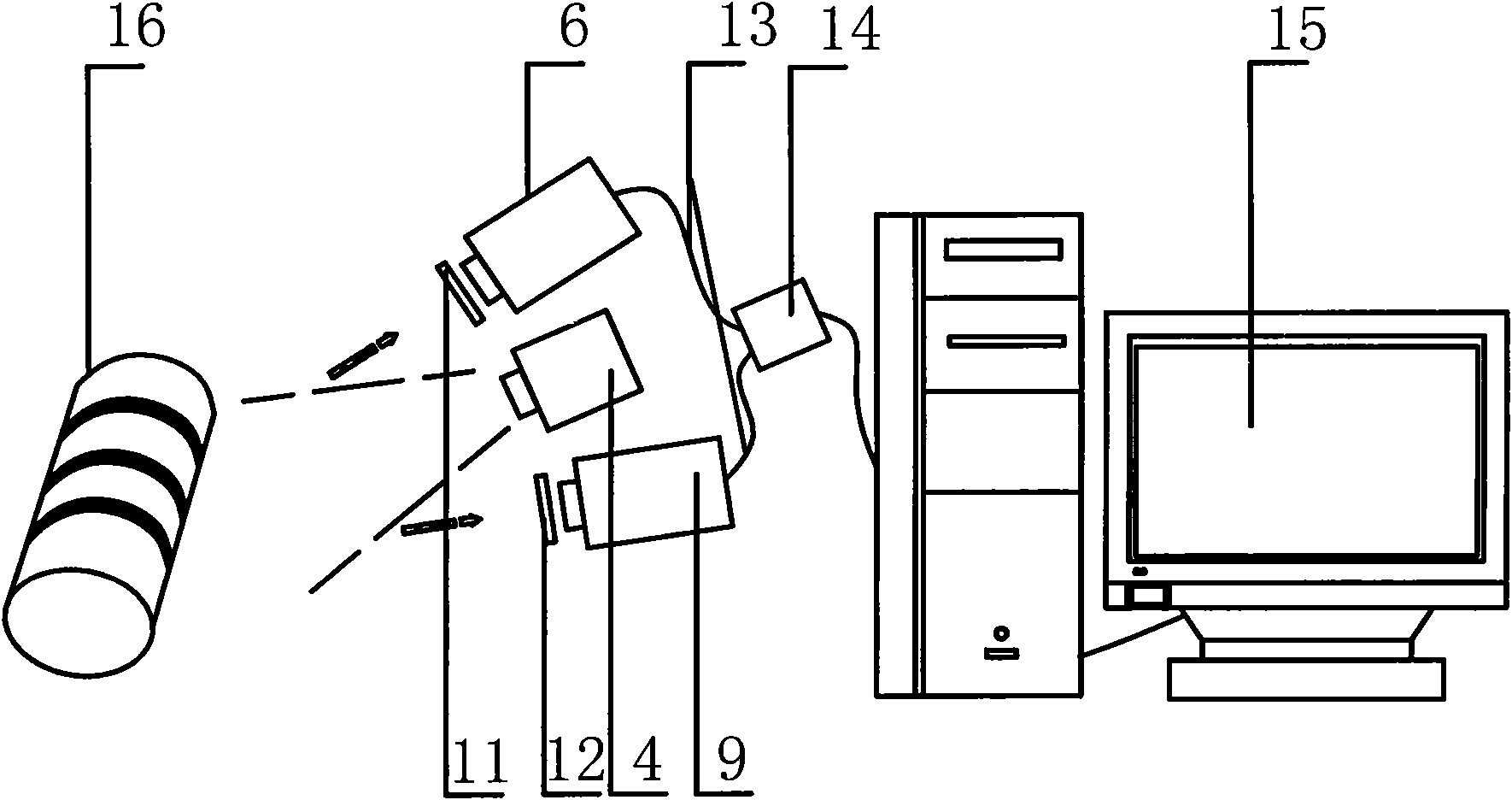 Camera on-field calibration method in measuring system