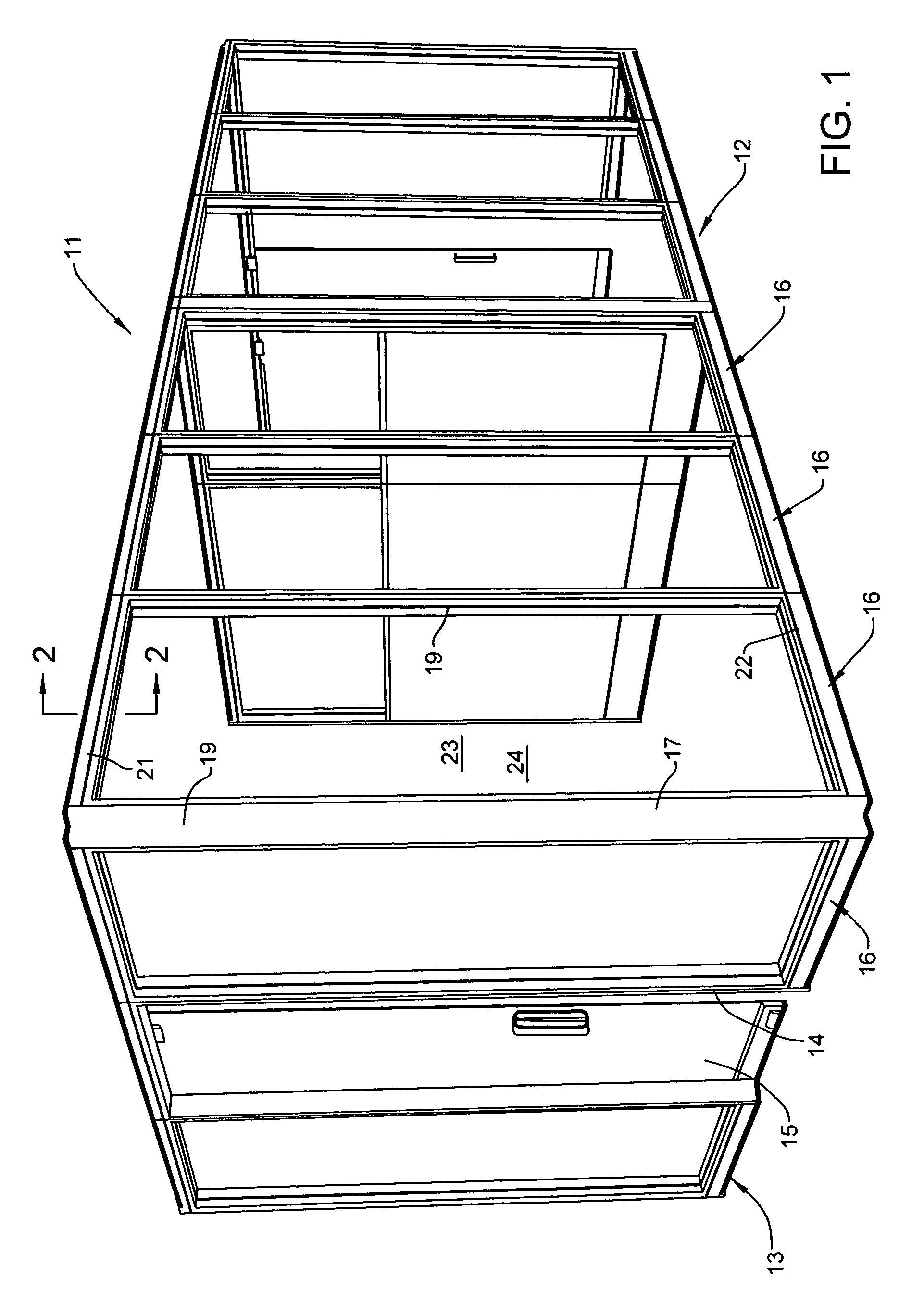Ceiling attachment for full-height panel