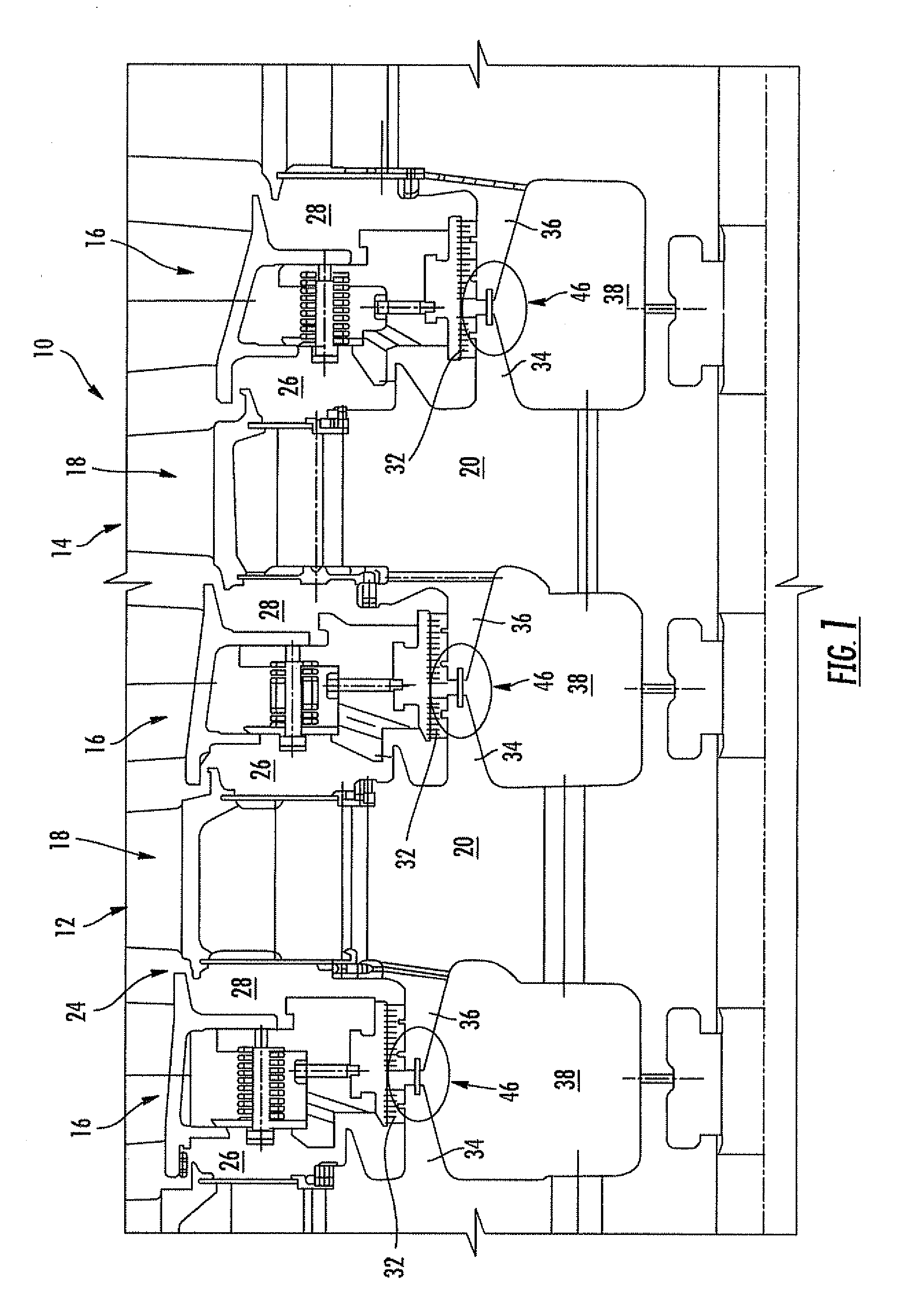 Sealing band having bendable tang with Anti-rotation in a turbine and associated methods