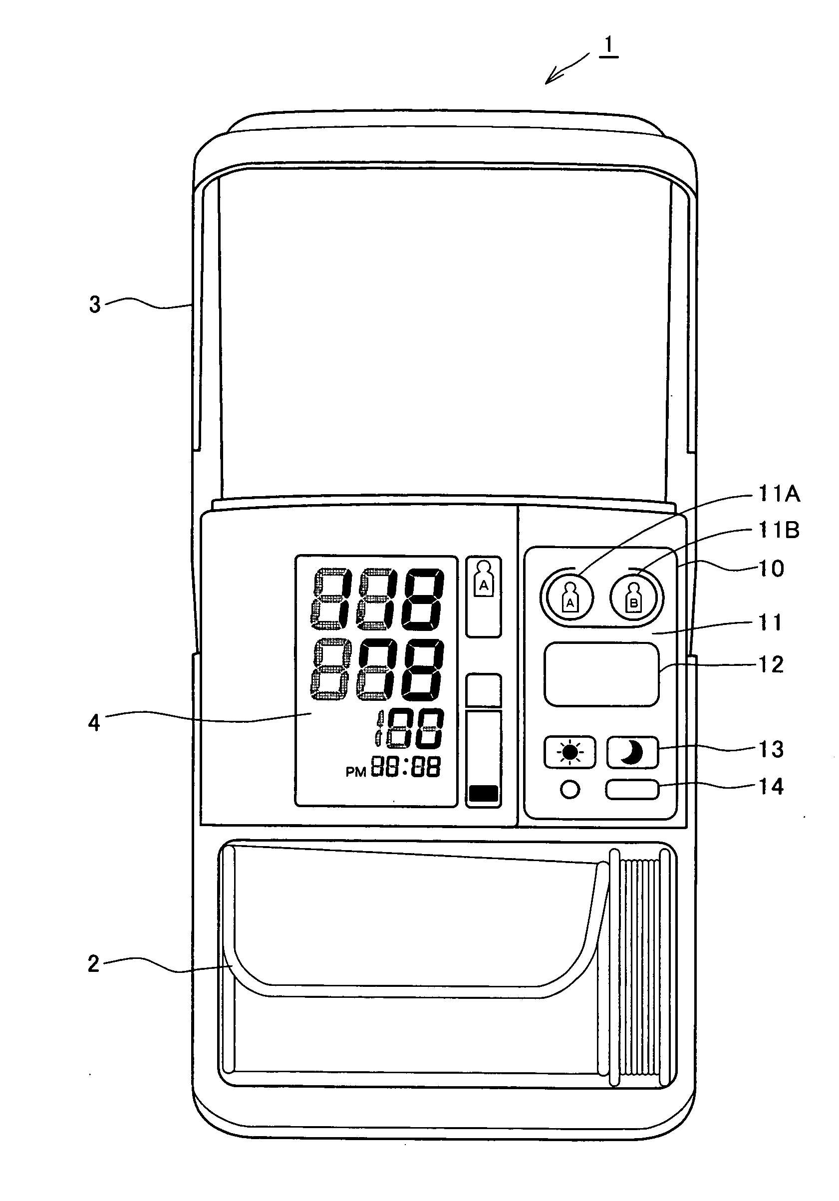 Blood pressure monitor capable of managing measurement value of multiple users