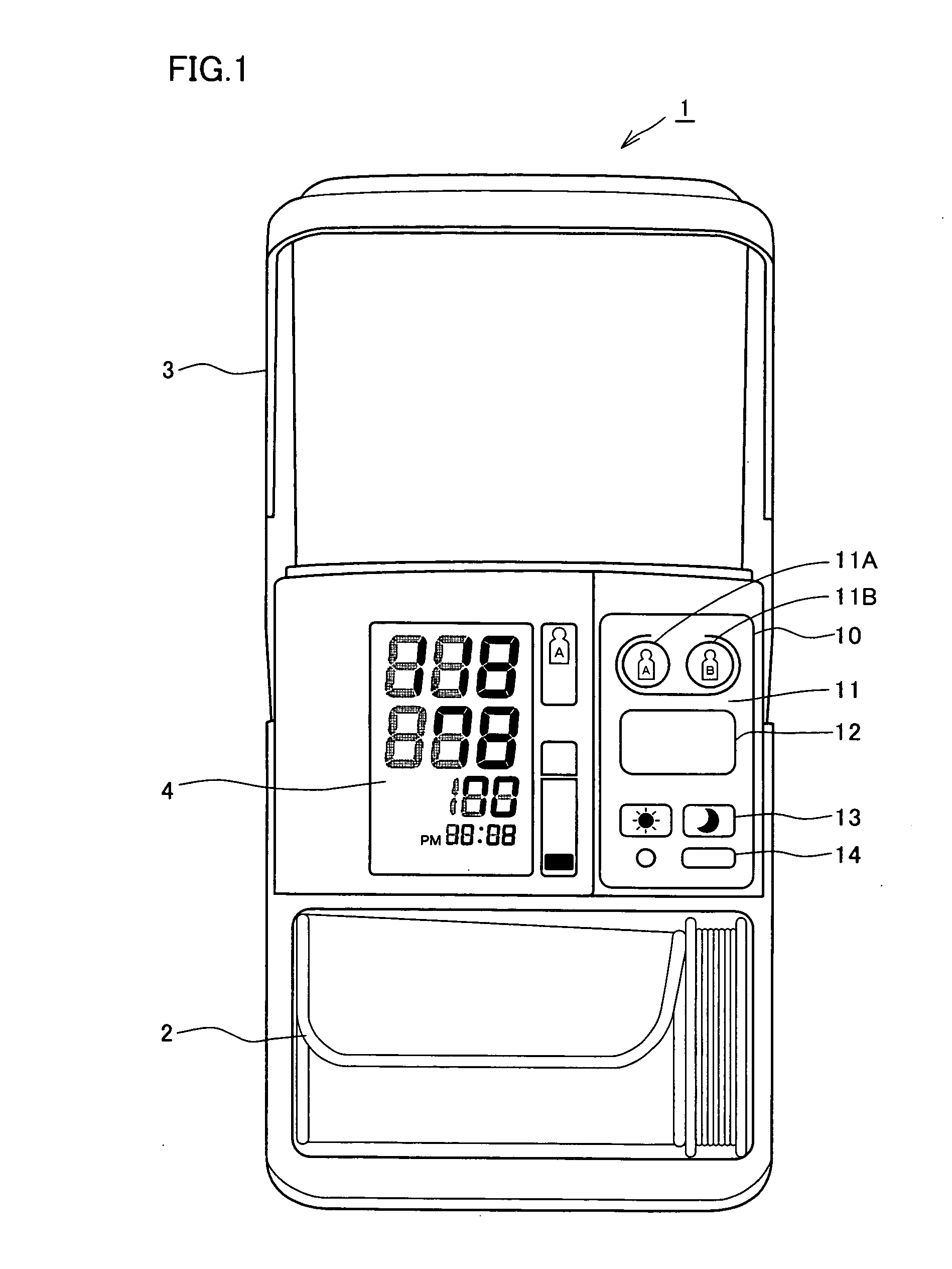 Blood pressure monitor capable of managing measurement value of multiple users