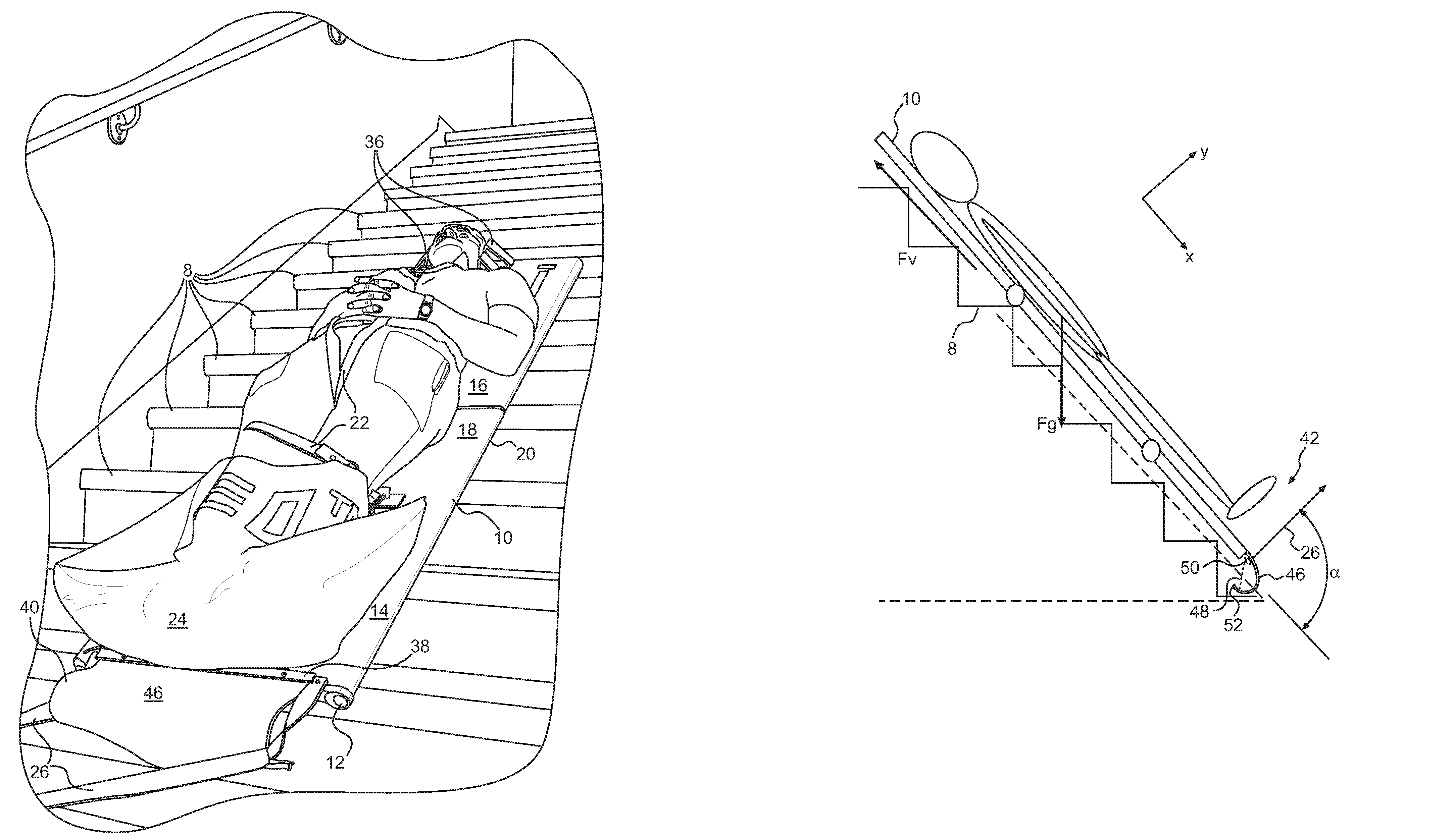 Stretcher with brake mechanism