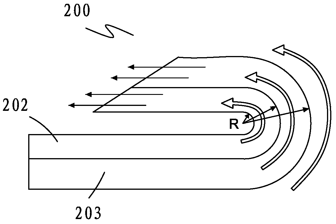 Outward turning device for bamboo tube, and outward turning and splitting method of bamboo tube