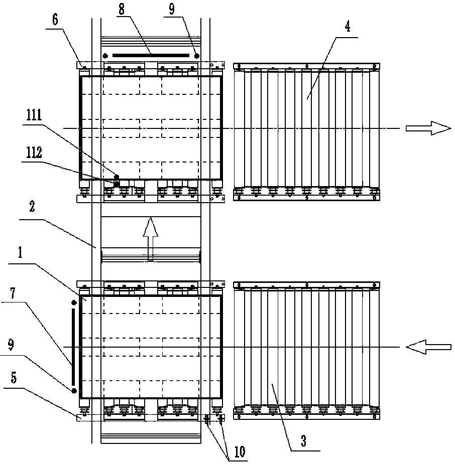Pallet conveying system with positioning and deviation correction