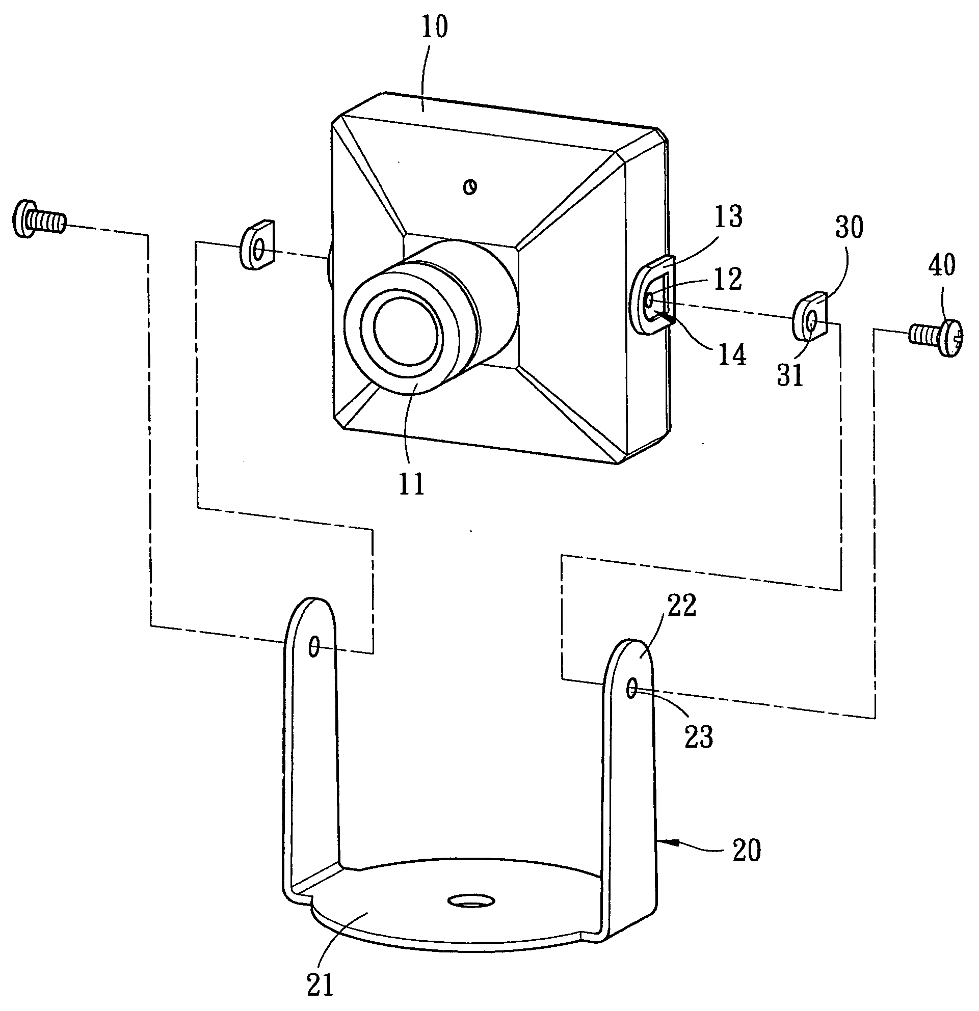 Mini-camera with an adjustable structure