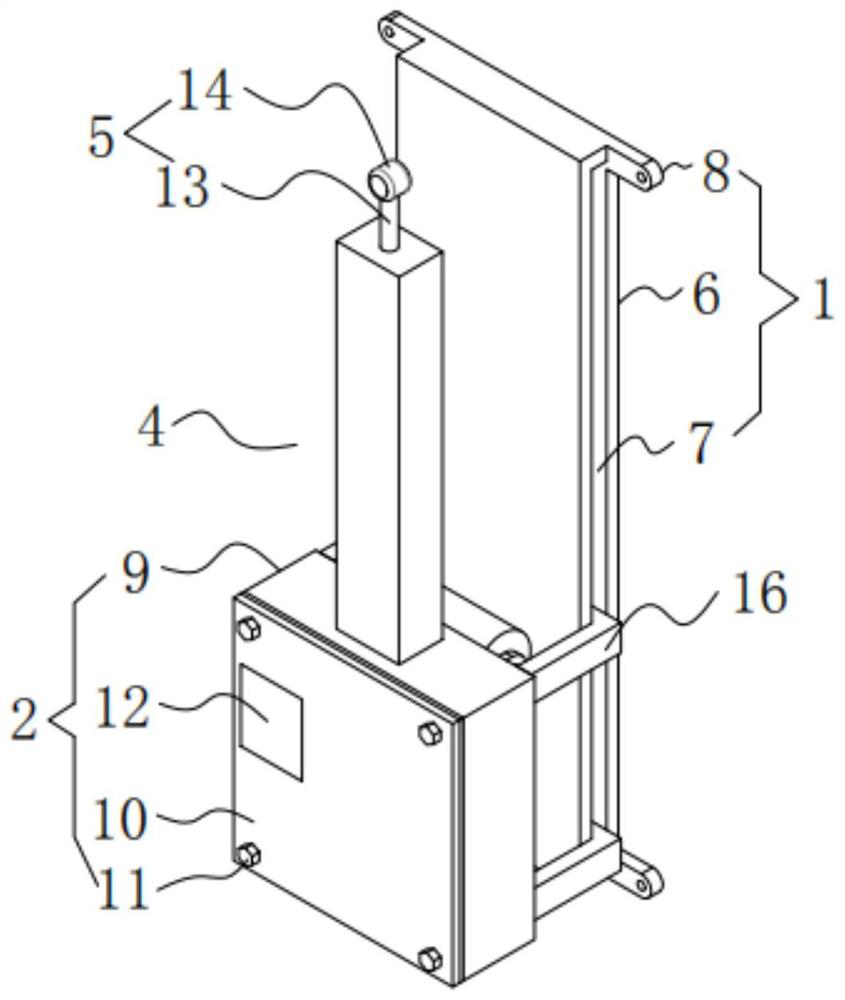 A wall-climbing bridge wind pressure alarm robot and control method