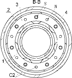 High speed cylindrical roller bearing with self-generating monitoring device