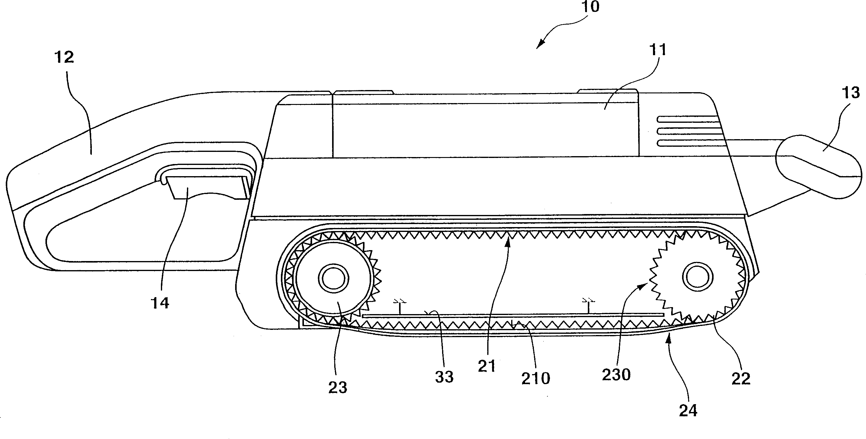 Hand-held grinding machine